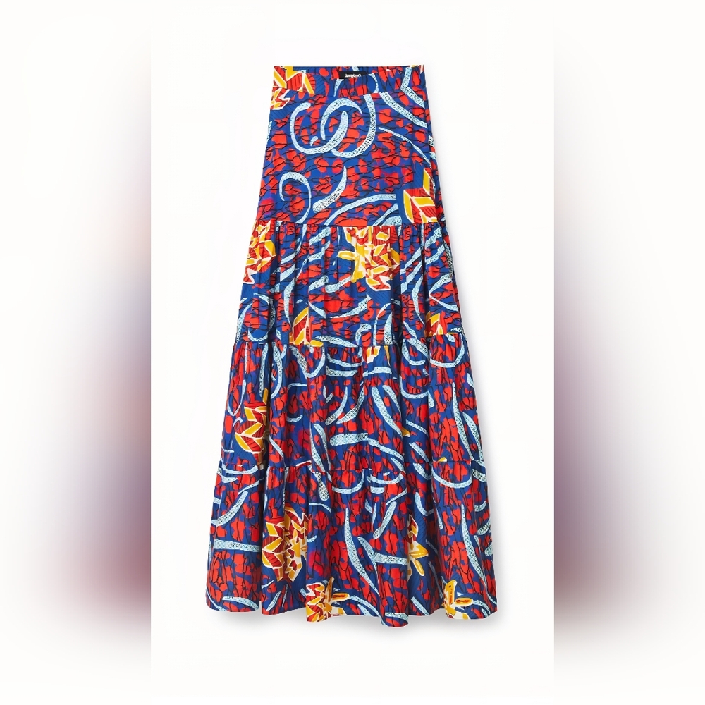 Desigual X Stella Jean Colorful Maxi Skirt